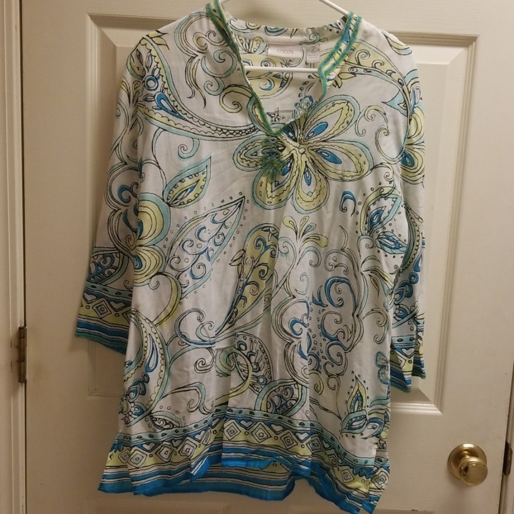 CHICOS Spring/Summer decorative shirt